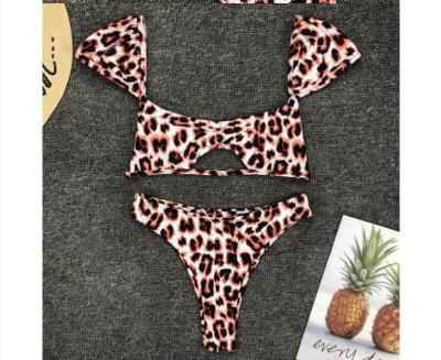 China Womail Alluring Biquini Leopard Printed Bikini Push-Up Padded Swimwear Women's for sale