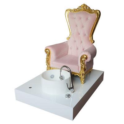 China 2021 Wooden throne pipeless portable luxury pink spa pedicure chair with massage for sale