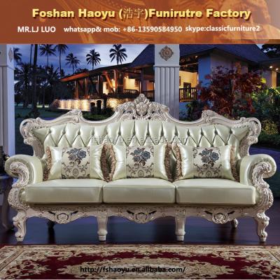 China 2015 Sectional Sofa Real Chesterfield White Leather Classic Sofa for sale