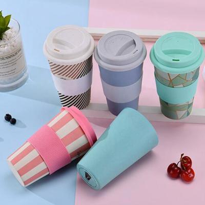 China Eco - Friendly Reusable Europe Coffee Cup Fiber Wheat Straw Tea Cup for sale