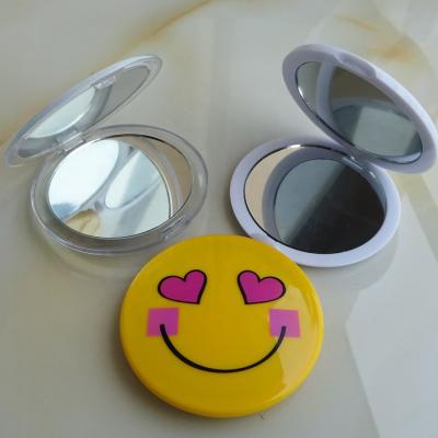 China Fashionable Appearance Double Sided Round Shape Plastic Mirror for sale