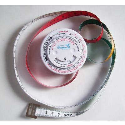 China Round Shape Daily Body Mass Index Use Retractable Tape Measure for sale