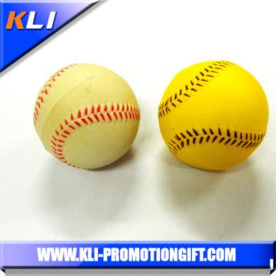 China Good Hand Feeling PU Foam Anti Stress Baseball Shaped Softball Stress Ball PU Softball for sale