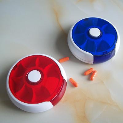 China Daily Use Round Medicine Child Proof Pill Box Plastic Box For Pill for sale