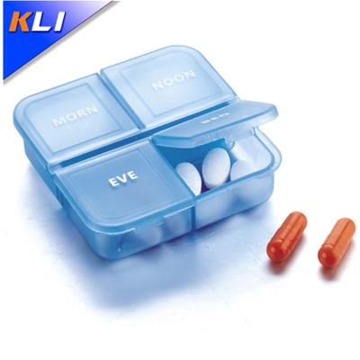 China Pill box factory direct food grade pp material 4 day plastic pill box for sale