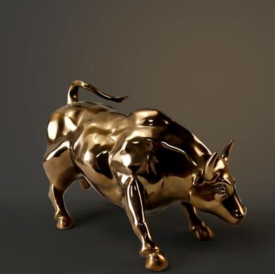 China Europe and America Custom Bronze Bull, Wall Street Bull Statue for sale