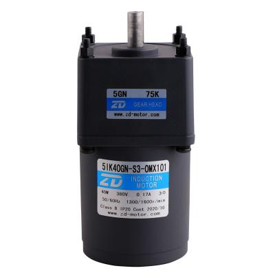 China 40W drip-proof, speed control AC gear motor, AC induction motor for sale