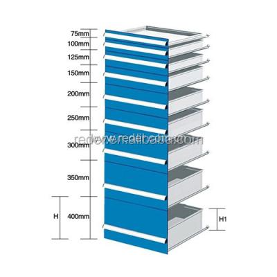 China Durable steel tool cabinet with 9 drawers for sale