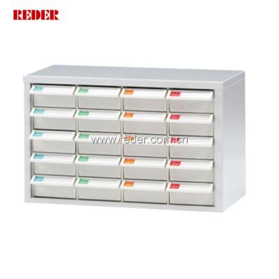 China Plastic Office School 20 Drawers Small Filing Cabinet Drawer Parts Storage for sale