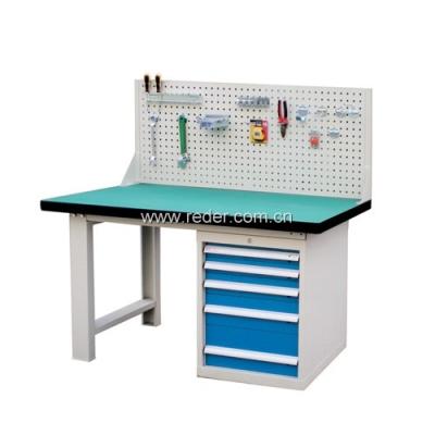 China Industrial Workshop Hot Sale Heavy Duty Workbench With Back Display Board for sale