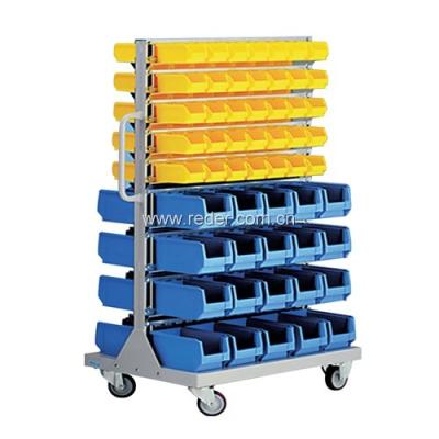 China Eco - Friendly Warehouse Reusable Plastic Combo Storage Bins For Rack With Double Side for sale