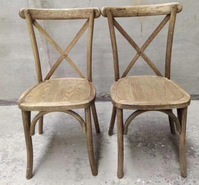 China Modern Modern Wooden Dining Cross Back Chairs For Restaurant And Wedding Events for sale