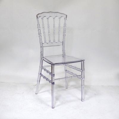 China Wholesale modern outdoor clear crystal tiffany stackable napoleon acrylic resin banquet dining chairs for wedding and restauran for sale