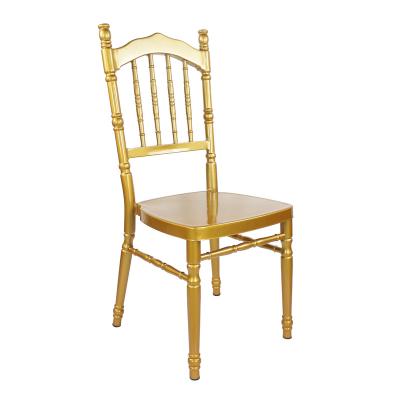 China Morden Banquet Furniture Gold Napoleon Elegant Modern Wedding Metal Iron Chairs For Restaurant And Banquet for sale