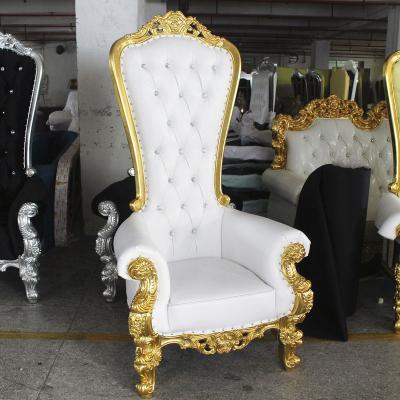 China Sectional Modern Comfortable Golden King & Queen Throne Royal Wedding Chair Luxury Royal Wedding Sofa Sectional For Wedding Events for sale