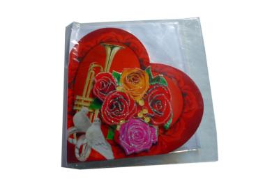 China Heart Shape 30s Music Paper Greeting Card Happy Valentine Day Customized for sale