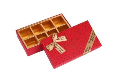 China Dots Printing Trays Insert Red Recycled Cardboard Gift Boxes For Chocolate for sale