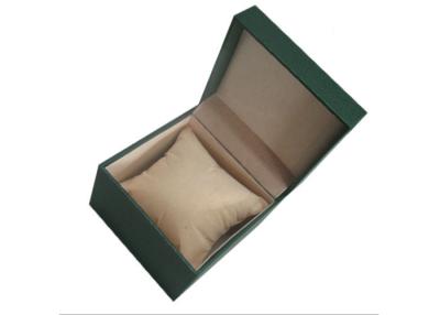 China Green Square Handmade Plastic / Cardboard Display Boxes For Watches for sale