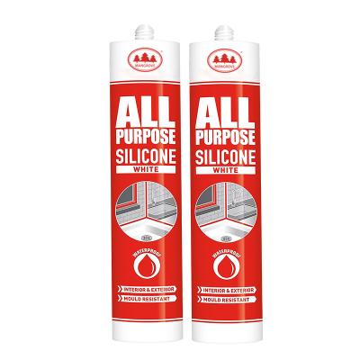 China All Purpose Silicone Interior and Exterior Use Wterproof Powful Curtian walls White Sealant for sale