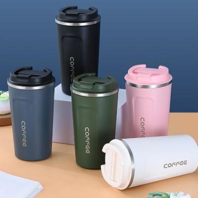 China High Quality Business 304 Stainless Steel Coffee Mug Creative Outdoor Leisure Car Cup Double Layer Vacuum Portable Cups With Cover for sale