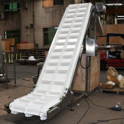 China Food Grade Manufacturer Food Grade Widen Conveyor Chain Plate Material Handling Double Belt Inclined Conveyor for sale