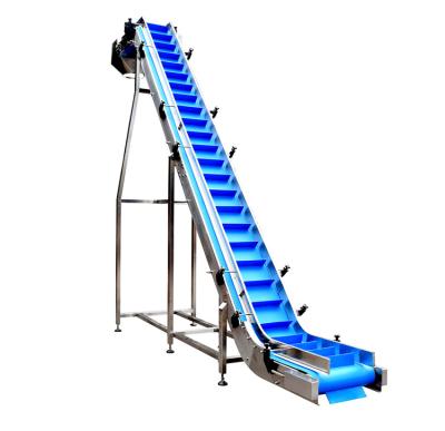 China High Quality Customized Food Grade 200Cm-7M Frozen Pork Meat Tilted Conveyor With Hopper for sale