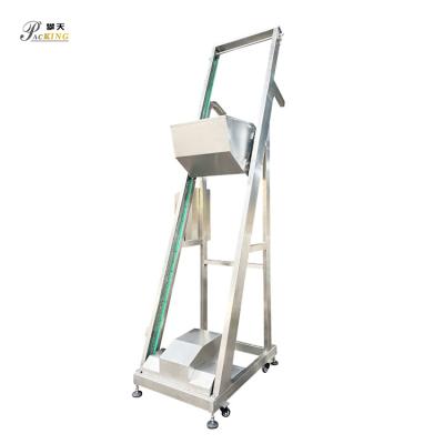 China Food Grade Top Grade Food Packaging Material Handling Conveyor Single Slope Bucket Lift for sale