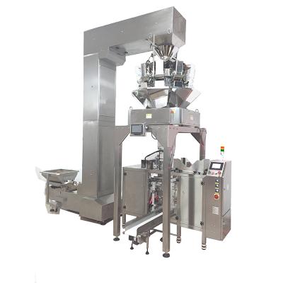 China Custom Automatic Food Snacks Chips Cosmetics Food Beans Packaging Machine With 10 Head Weigher for sale