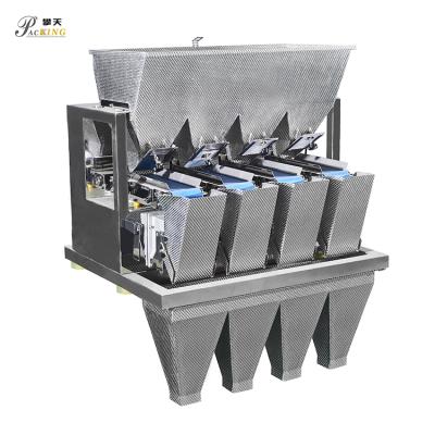 China Automatic Accurate Weighing 4 Heads Food Packing Machine Pouch Bag Linear Weigher for sale