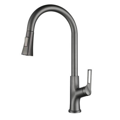 China Pull Out Spray Mode Single Lever Pull Down Spray Head Kitchen Faucet for sale