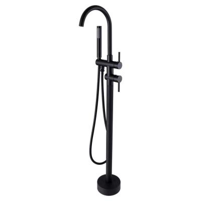 China High Quality Modern Fashion Hot Multifunctional Shower Bathroom Mixer With Sliding Bar Floor Brass Cold Free Standing Bathtub Faucet for sale