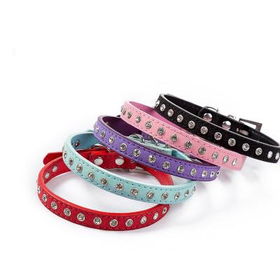 China Amazon Hot Item JEWELED Wholesale Rhinestone Bling Pet Multicolor Adjustable Size Collars for sale