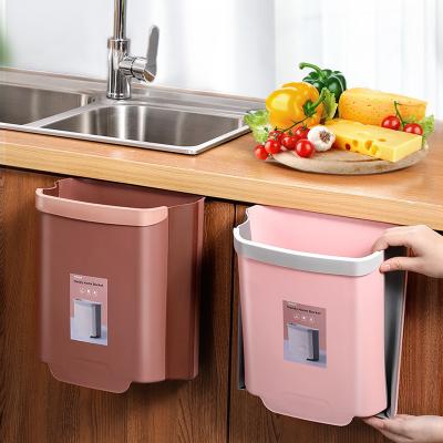 China Sustainable Kitchen Hanging Waste Bin Plastic Wall Mounted Bin Without Lid for sale