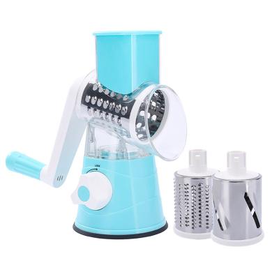 China 2022 New Bpa Mandoline Cutter Free Fruit Slicer Manual Vegetable Chopper For Kitchen Drum Potato Slicer Drum Cutter Carrot Grater for sale