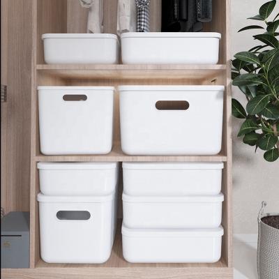 China Clothes Storage Box Closet Organizer Home Organization Boxes pp Viable Plastic Storage Bins Storage Box With Lid for sale