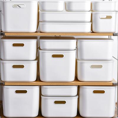 China Viable Home Plastic Storage Boxes And Plastic Organizer Bins With Lid Storage Bins Clothing Storage Box for sale