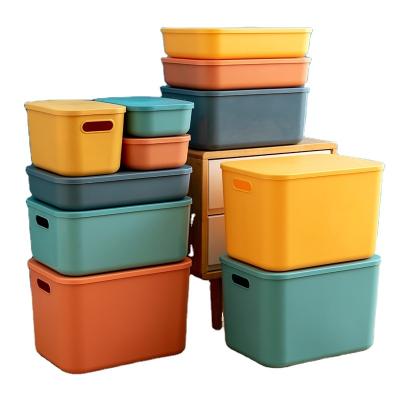 China Viable Household Drawer Storage Organizer Stackable Plastic Desktop Drawers Office Storage Box With Handle for sale