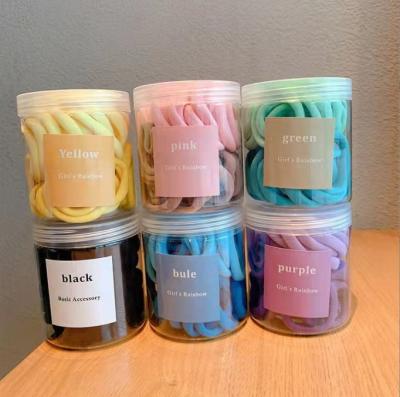 China High Hair Accessories Gradient Color Towel Ring Hair Rope Ring Girl Candy Color Elastic Hair Band Filling Seamless Elastic Hair Accessories for sale