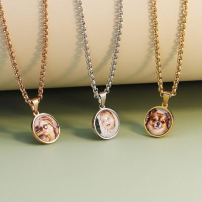 China CLASSIC Personalized Stainless Steel Gifts Printed Photo Necklace for sale