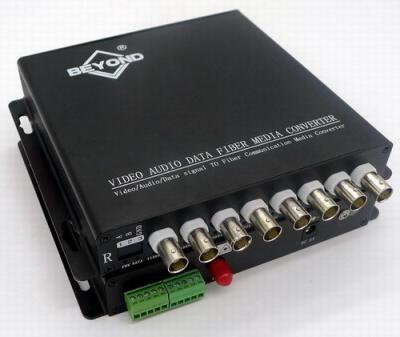 China 8 channles HDTVI+Audio to Fiber Optic converter for sale