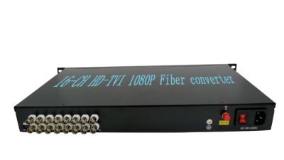 China 1080P coaxial 16-ch HD-TVI fiber optic converter,HD-TVI fiber extender,singlemode,20km for sale