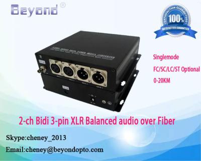 China XLR Audio,analog audio,line-level XLR audio input/output OVER Fiber converter,two-way XLR balanced audio to fiber extend for sale