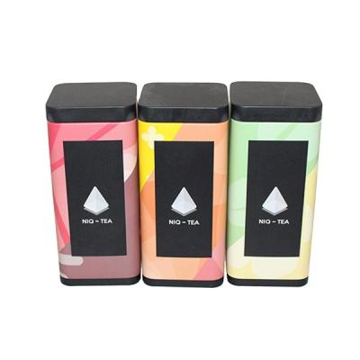 China Empty Beverage Metal Canister Tea Canister Packaging Wholesale Tea Canisters With Lid Unique Aluminum Tin Can With Colorful Printing for sale