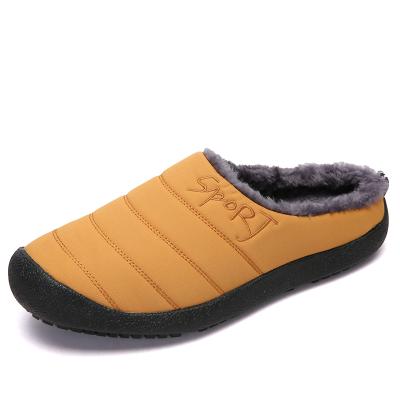 China 2021 Wholesale Unisex Oxford Cloth Breathable Waterproof Warm Slippers Winter Indoor And Outdoor Plush Home Cotton Women Winter Slippers for sale