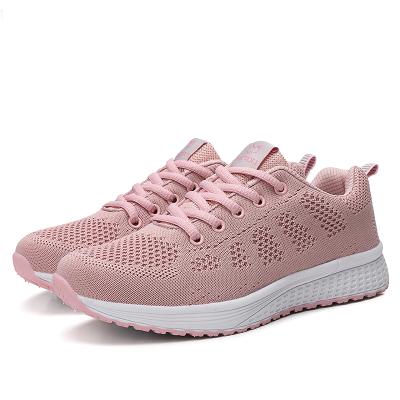 China Women's Fashion Trend Gym Light Running Gym Fitness Jogging Sneakers Sports Fly Knit Walking Shoes for sale