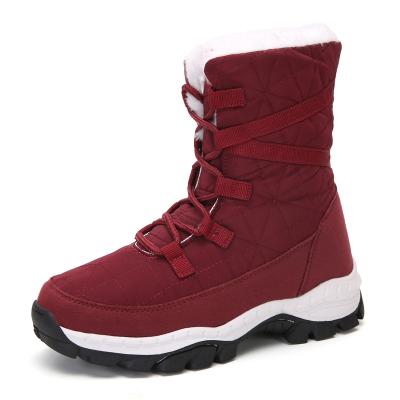 China 2020 Winter Sale Women Black Snow Boots Durable Warm High Snow White Fur Warm For Older Parents for sale