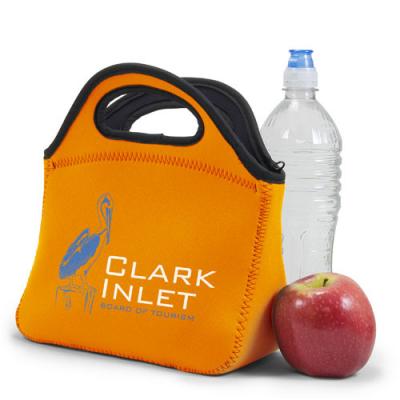 China Fashionable Neoprene Lunch Bag tote For office With bottle holder / silk screen Logo for sale