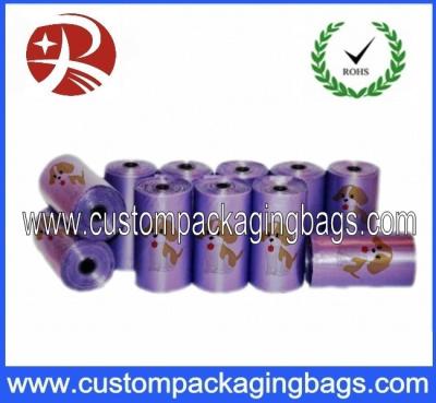 China LDPE OXO Biodegradable Colorful Dog Poop Bags With Roll Used For Cat for sale