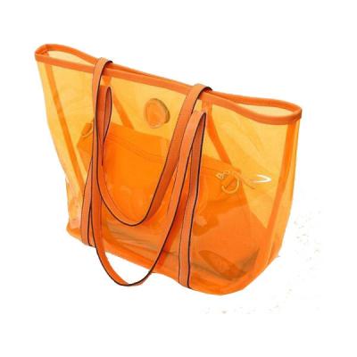 Cina Le borse di totalizzatore trasparenti delle signore rimuovono le borse del PVC, arancio/rosso/blu in vendita