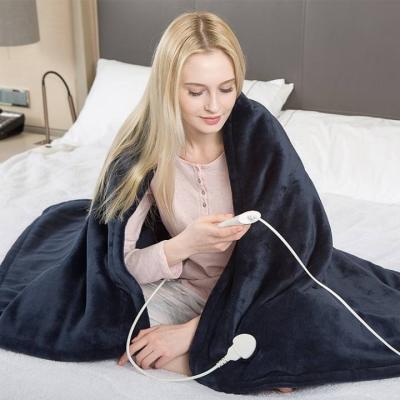 China Anti Dust Mites Customize Size Soft Plush Washable Electric Blanket Electric Heated Throw Blanket for sale